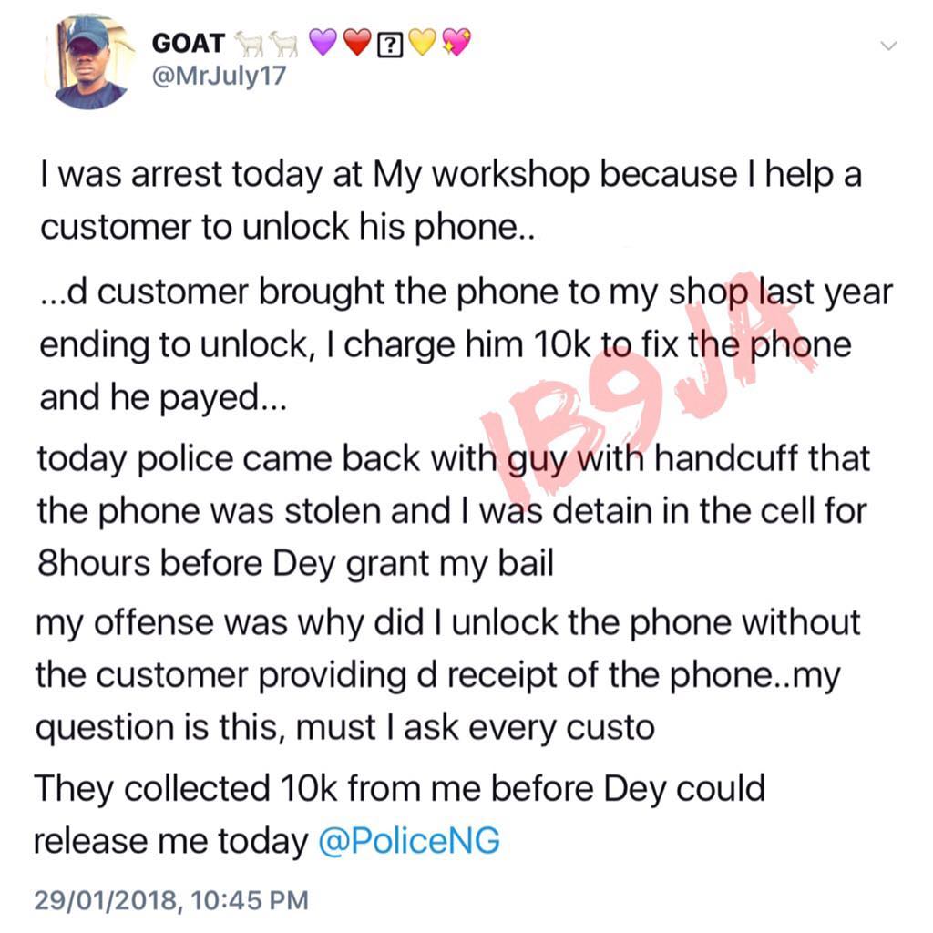 Man Arrested For Unlocking A Phone...