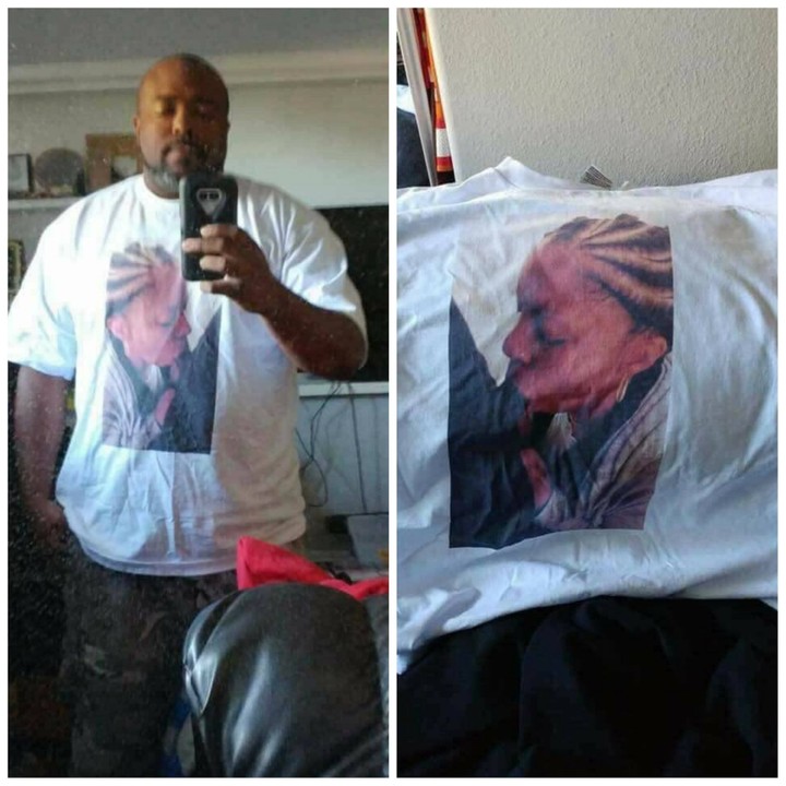 My uncle caught his girl cheating, put her on a shirt & went to her job...
