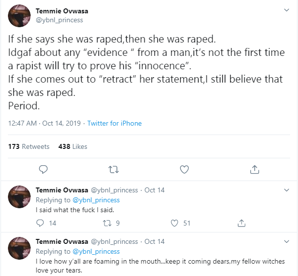 Even If The Allegation Is False, If A Lady Says She Was Raped She Was Raped – YBNL’s Temmie Ovwasa 10