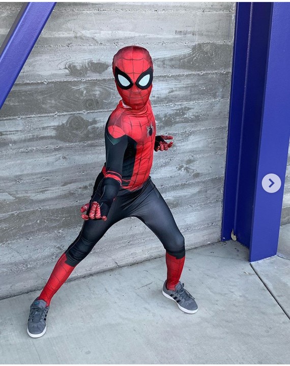 Teebillz's First Son Rocks Spiderman Costume For Halloween - 9jaflaver