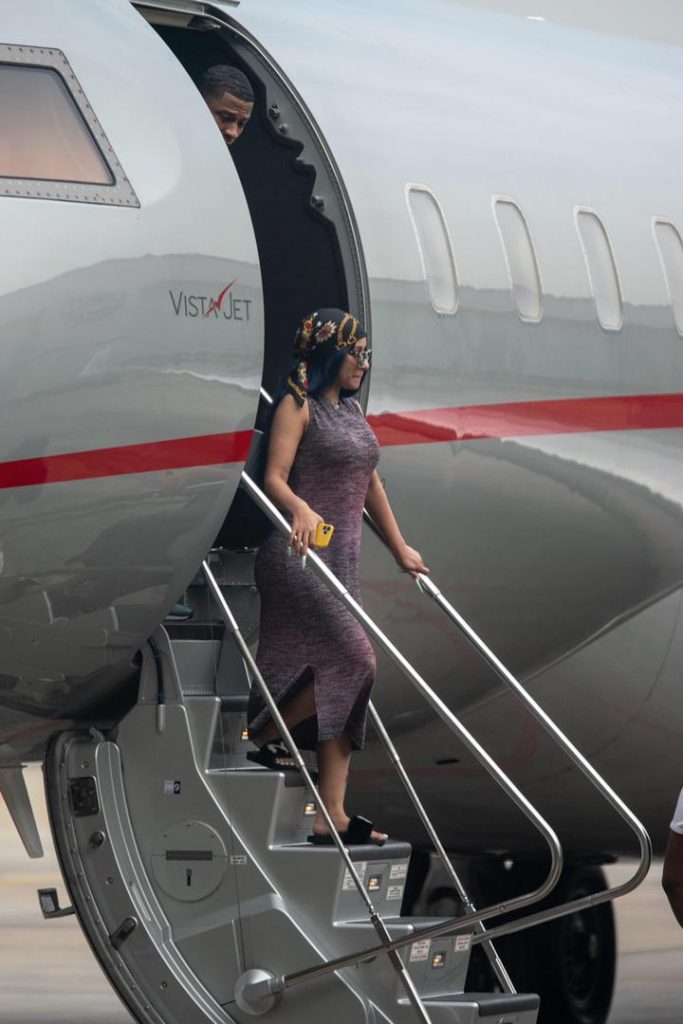 Cardi B Arrives Lagos In $20,000,000 Private Jet 2