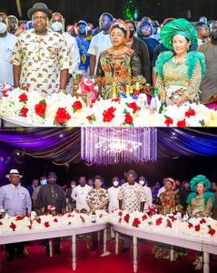 South Korea Ambassador, Kim Young-Chae And His Wife Wear Traditional Ijaw Attires