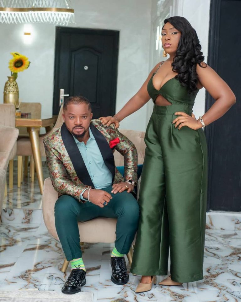 Popular Nigerian actor Walter Anga, and his wife, Esther