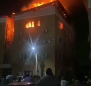 Fire Razes LSDPC Building In Ogba, Lagos (Video)