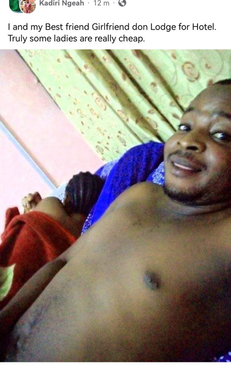 40-years Old Man Brags About Sleeping With His Best Friend’s Girlfriend in Hotel (Pictures)