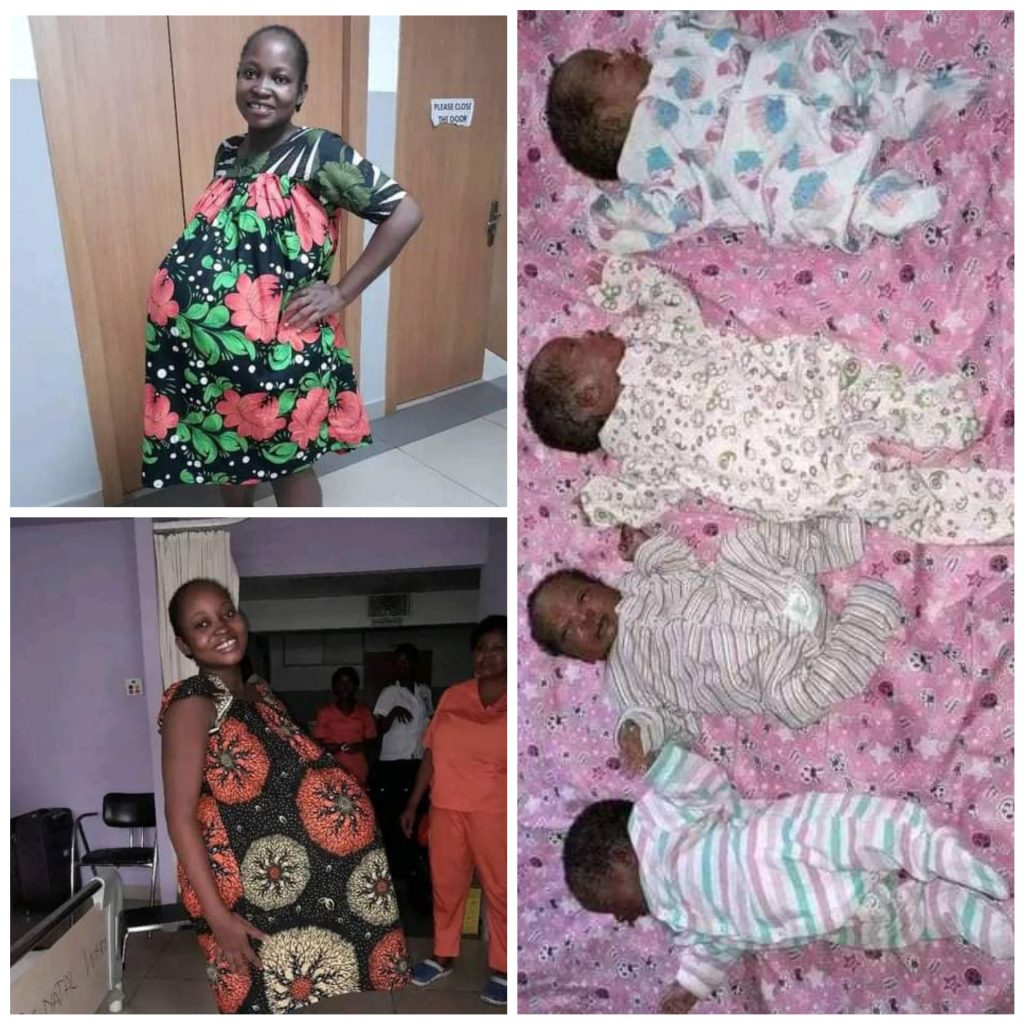 A Nigerian Woman, Chinwendu Igboesorom Odili, Gave Birth To Quadruplets ...