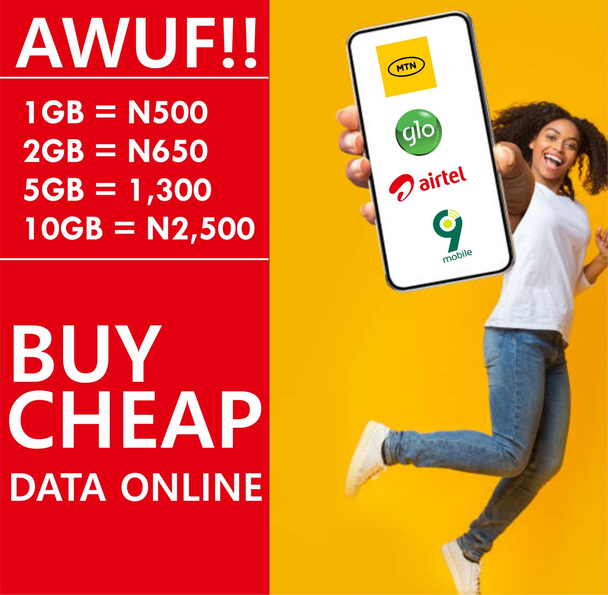 Awoof!! Buy Very Cheap MTN, Glo, 9mobile, Airtel Data, Don’t Miss Out ...