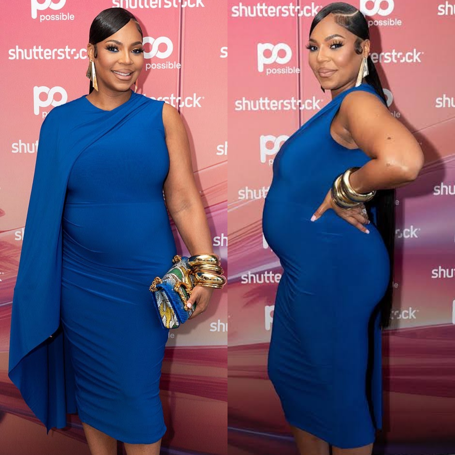 Ashanti Displays Baby Bump As She’s Seen For The First Time After 