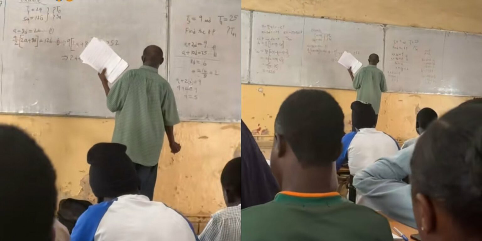 Drama as lecturer gets stuck while solving maths problem in class